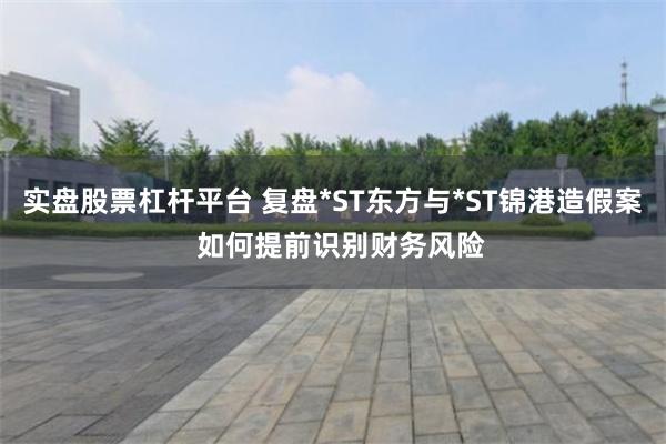 实盘股票杠杆平台 复盘*ST东方与*ST锦港造假案  如何提前识别财务风险