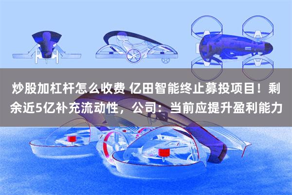 炒股加杠杆怎么收费 亿田智能终止募投项目！剩余近5亿补充流动性，公司：当前应提升盈利能力