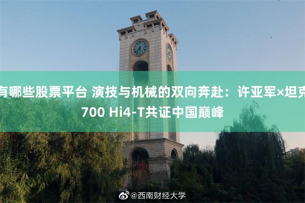有哪些股票平台 演技与机械的双向奔赴：许亚军×坦克700 Hi4-T共证中国巅峰
