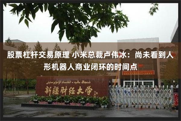 股票杠杆交易原理 小米总裁卢伟冰：尚未看到人形机器人商业闭环的时间点