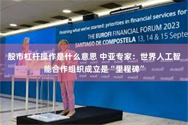 股市杠杆操作是什么意思 中亚专家：世界人工智能合作组织成立是“里程碑”