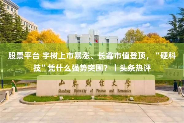 股票平台 宇树上市暴涨、长鑫市值登顶，“硬科技”凭什么强势突围？丨头条热评