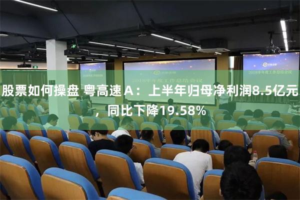 股票如何操盘 粤高速Ａ：上半年归母净利润8.5亿元，同比下降19.58%