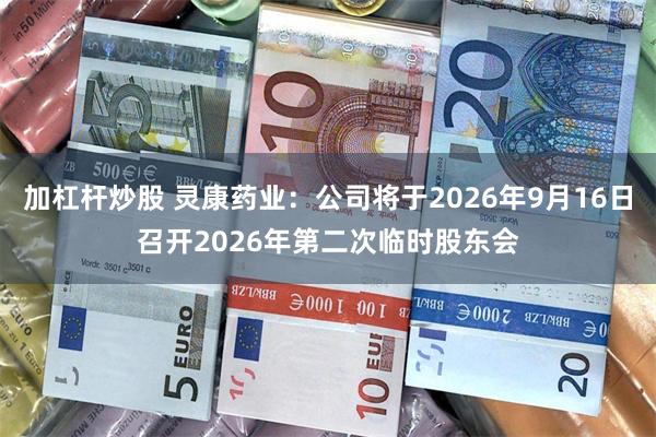 加杠杆炒股 灵康药业：公司将于2026年9月16日召开2026年第二次临时股东会